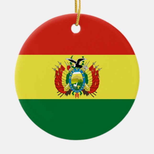 Flagge Boliviens Keramik Ornament (Vorne)