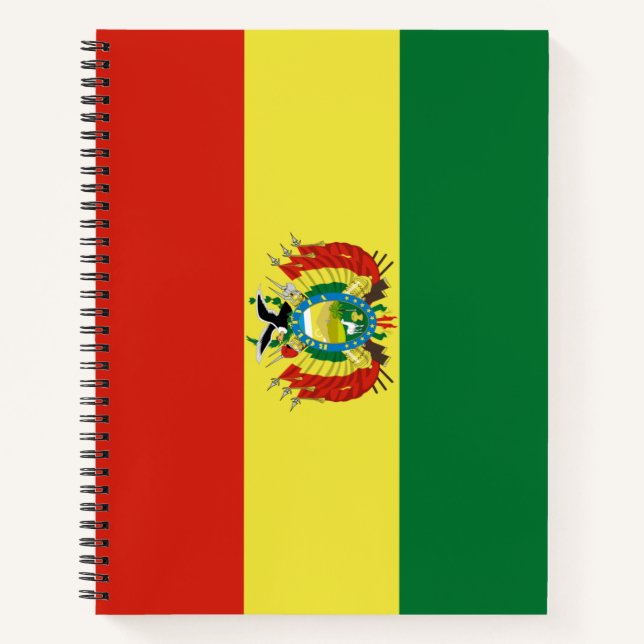Flagge Boliviens Notizbuch (Vorderseite)