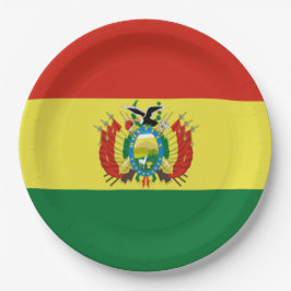 Flagge Boliviens Pappteller