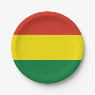 Flagge Boliviens Pappteller