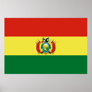 Flagge Boliviens Poster