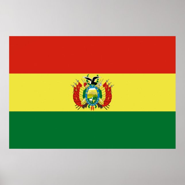 Flagge Boliviens Poster (Vorne)