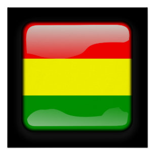 Flagge Boliviens Poster