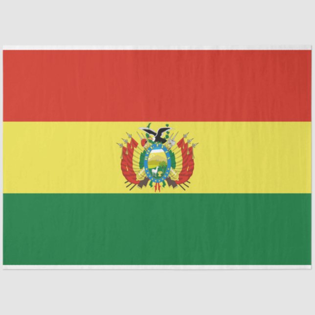 Flagge Boliviens Seidenpapier (Vorderseite)