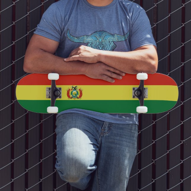 Flagge Boliviens Skateboard (Außenbereich 3)