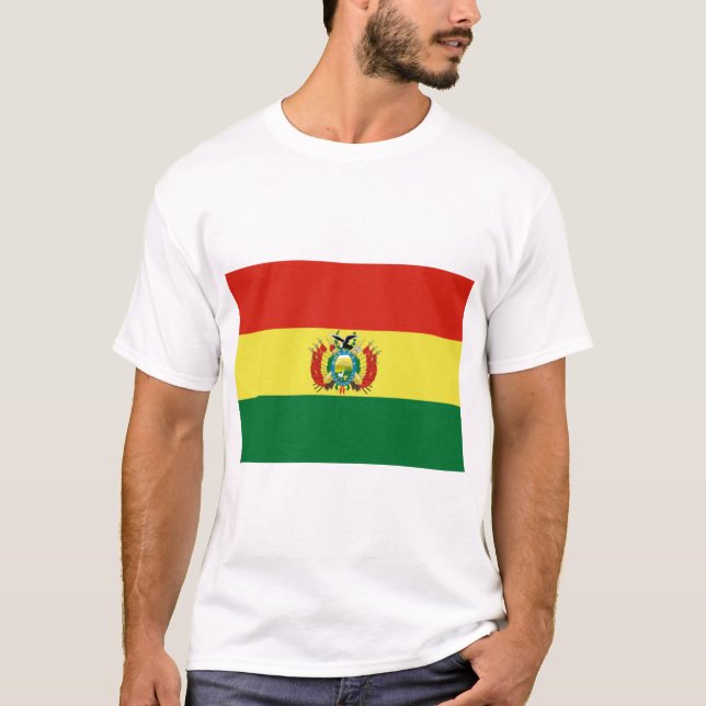 Flagge Boliviens T-Shirt (Vorderseite)