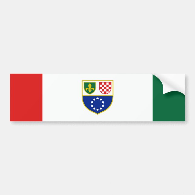 Flagge Bosnien und Herzegowina Autoaufkleber (Vorne)