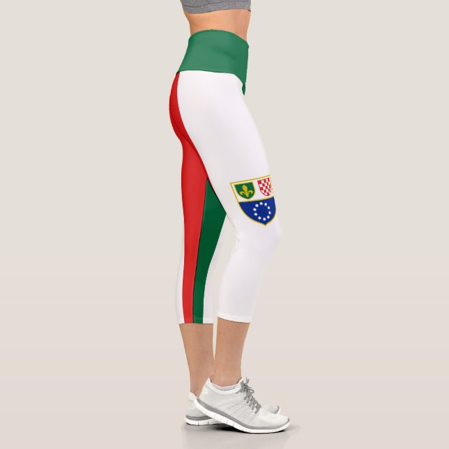 Flagge Bosnien und Herzegowina Capri Leggings (Rechts)