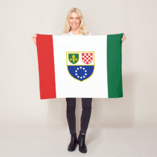 Flagge Bosnien und Herzegowina Fleecedecke