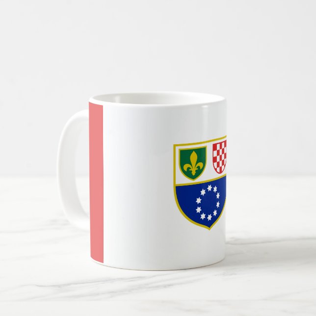 Flagge Bosnien und Herzegowina Kaffeetasse (Vorderseite Links)