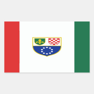 Flagge Bosnien und Herzegowina Rechteckiger Aufkleber