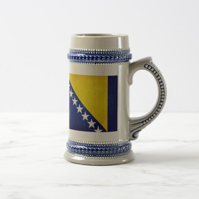 Flagge Bosniens Bierglas (Rechts)