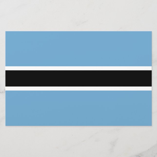 Flagge Botswanas (Botswana) Briefpapier (Vorderseite)
