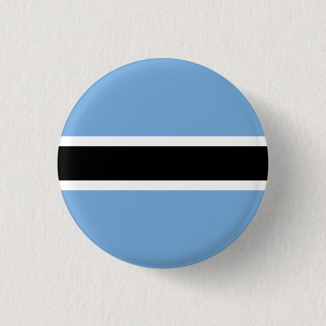 Flagge Botswanas Button (Vorderseite)
