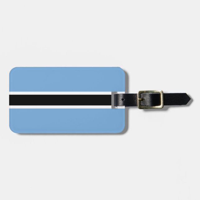 Flagge Botswanas Gepäckanhänger (Vorderseite horizontal)