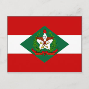 Flagge Brasilien Santa Catarina Postkarte