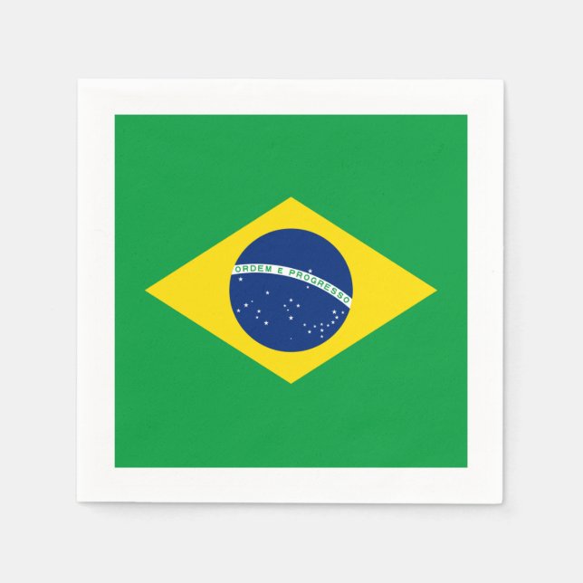 Flagge: Brasilien Serviette (Vorderseite)