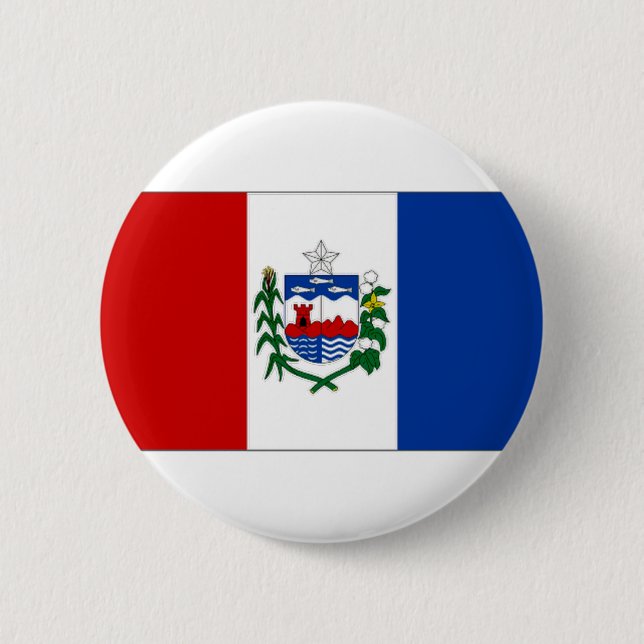 Flagge Brasiliens Alagoas Button (Vorderseite)
