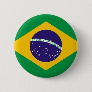 Flagge Brasiliens Bandeira do Brasil Button