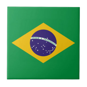 Flagge Brasiliens Bandeira do Brasil Fliese