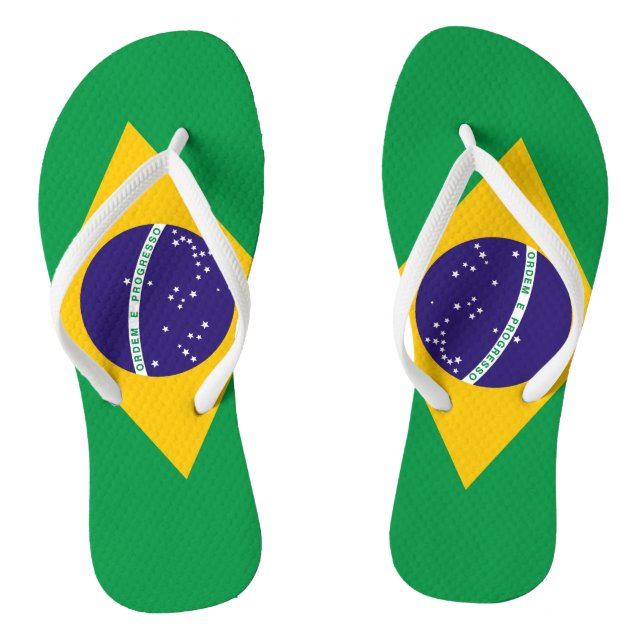 Flagge Brasiliens Bandeira do Brasil Flip Flops (Fußbett)