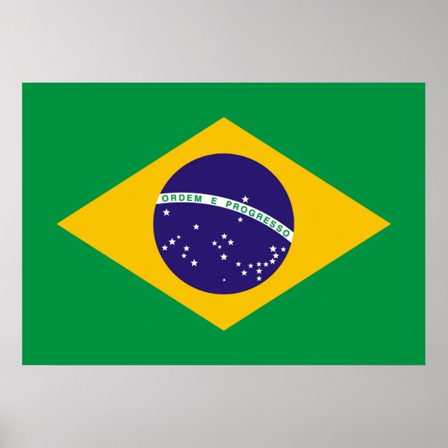 Flagge Brasiliens Bandeira do Brasil Poster (Vorne)