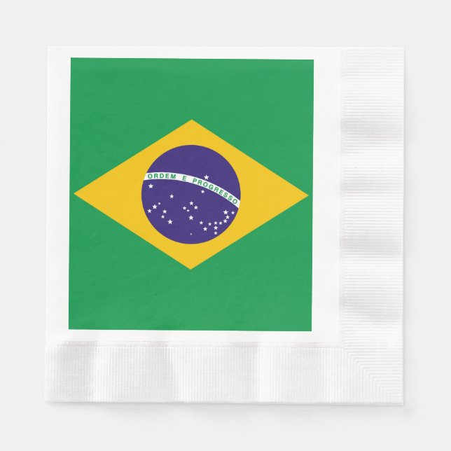 Flagge Brasiliens Bandeira do Brasil Serviette (Vorderseite)