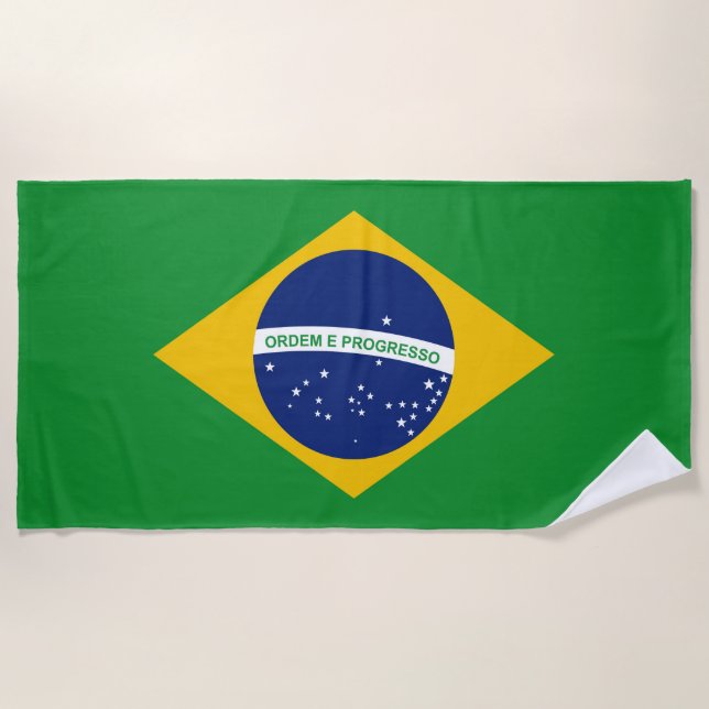 Flagge Brasiliens Bandeira do Brasil Strandtuch (Vorderseite)