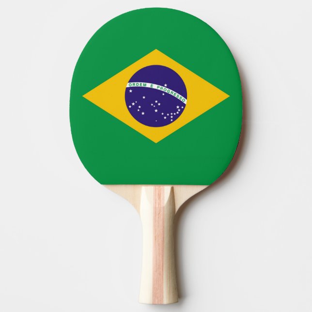 Flagge Brasiliens Bandeira do Brasil Tischtennis Schläger (Vorderseite)