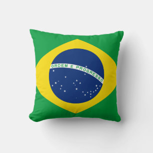 Flagge Brasiliens (Brasilien) Kissen