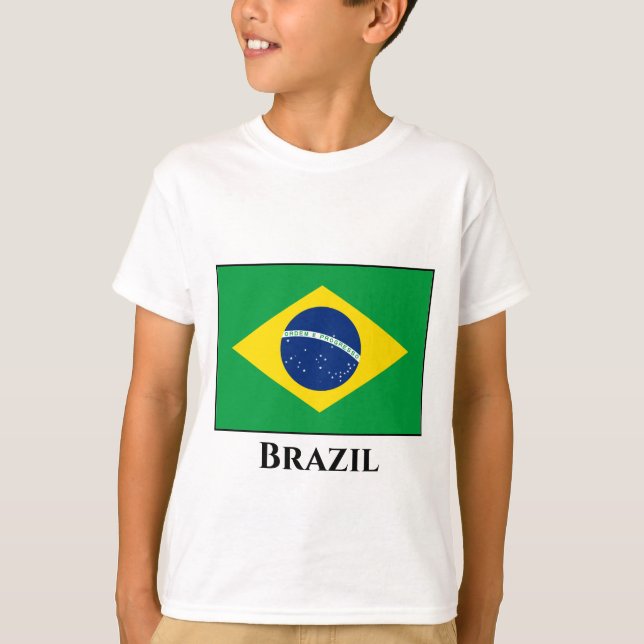 Flagge Brasiliens (Brasilien) T-Shirt (Vorderseite)