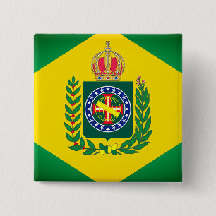 Flagge Brasiliens Button