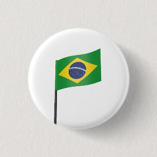 Flagge Brasiliens Button