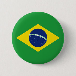Flagge Brasiliens Button