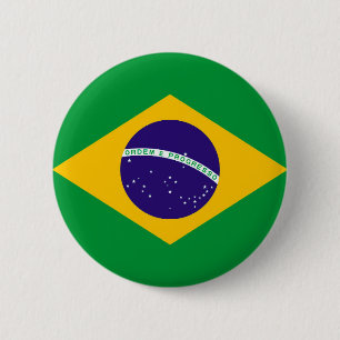 Flagge Brasiliens Button