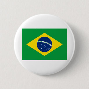 Flagge Brasiliens Button
