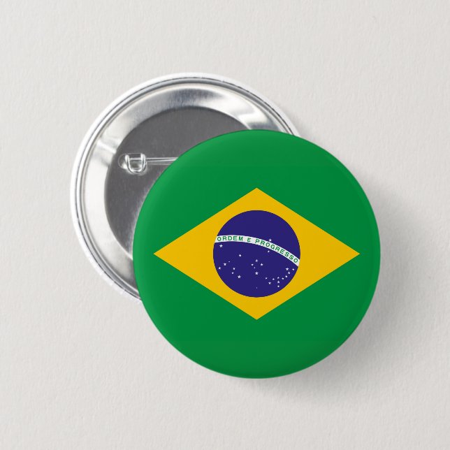 Flagge Brasiliens Button (Vorne & Hinten)