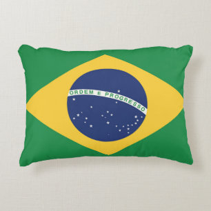 Flagge Brasiliens Dekokissen