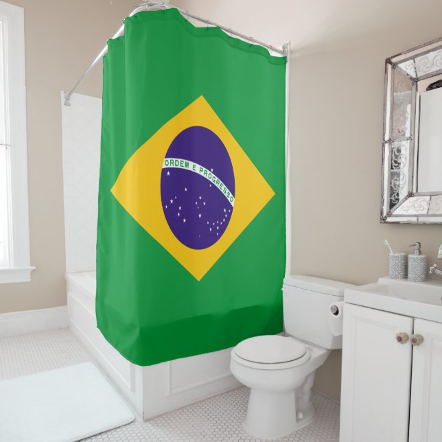 Flagge Brasiliens Duschvorhang (Beispiel)