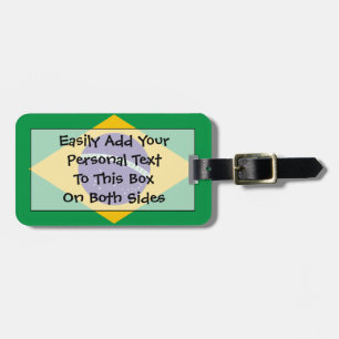 Flagge Brasiliens Easy ID Persönliche Daten Gepäckanhänger