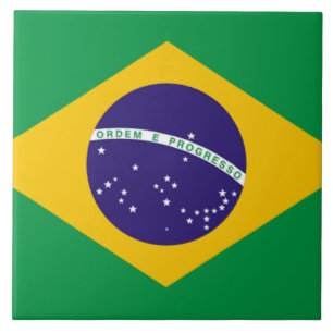 Flagge Brasiliens Fliese