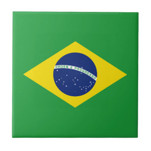 Flagge Brasiliens Fliese