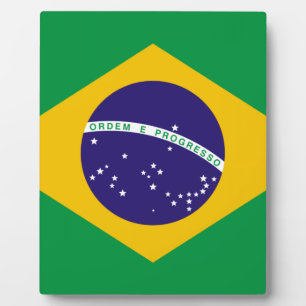Flagge Brasiliens Fotoplatte