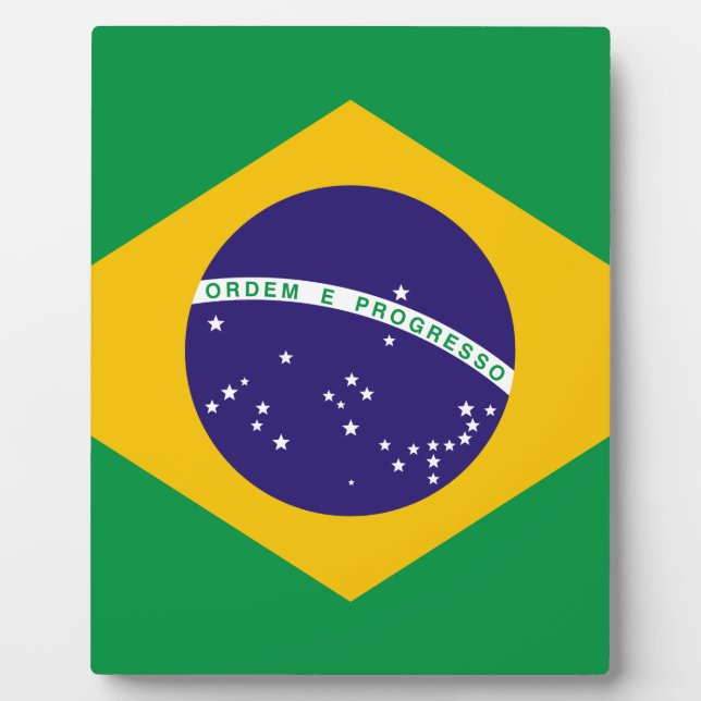Flagge Brasiliens Fotoplatte (Vorderseite)