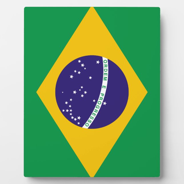 Flagge Brasiliens Fotoplatte (Vorderseite)