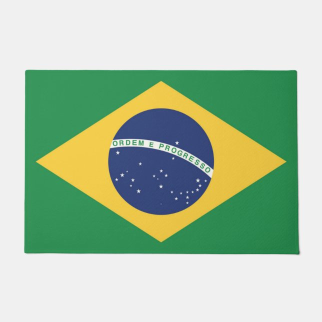 Flagge Brasiliens Fußmatte (Vorderseite)
