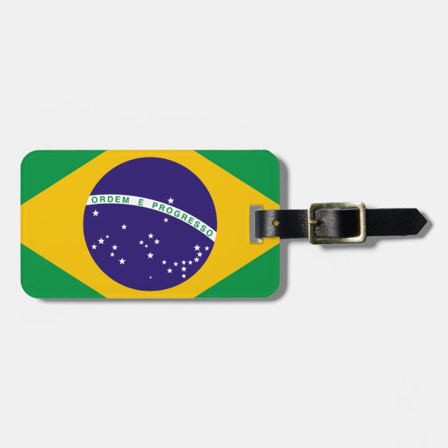 Flagge Brasiliens Gepäckanhänger (Vorderseite horizontal)