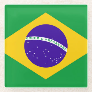 Flagge Brasiliens Glasuntersetzer