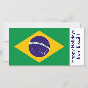 Flagge Brasiliens, glückliche Ferien aus Brasilien Feiertagskarte