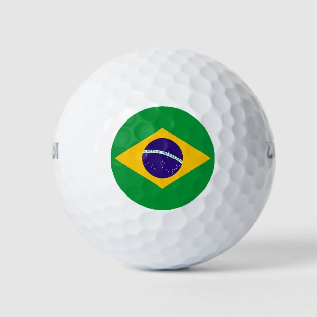 Flagge Brasiliens Golfball (Vorderseite)